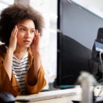 Frustrated young woman with existing CRM software